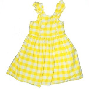 Yellow Gingham Sleeveless Dress